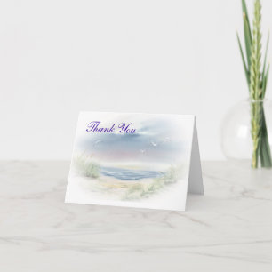 Beach Wedding Theme Vielen Dank für Ihre Anmerkung Dankeskarte