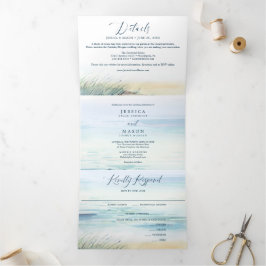 Beach Wedding Tri-Fold Einladungen UAWG