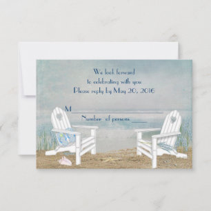 Beach Wedding UAWG RSVP Karte