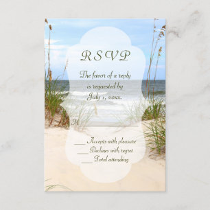 Beach Wedding UAWG RSVP Karte