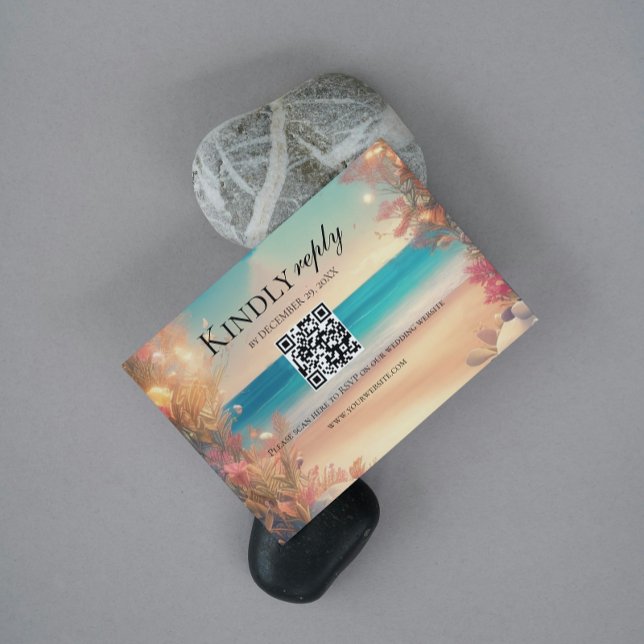 Beach Wedding uAwg RSVP Karte (Von Creator hochgeladen)