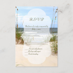 Beach Wedding UAWG s RSVP Karte