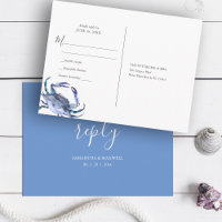 Beach Wedding UAWG Watercolor Blue Crab