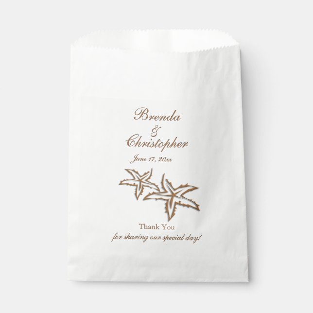 Beach Wedding Vielen Dank Geschenktütchen (Vorderseite)