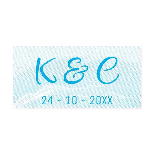 Beach Wedding Watercolor  Permastempel (Design)