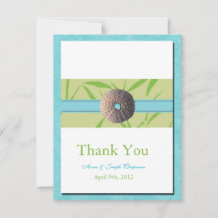 Beach Weddings - Aqua Blue Danke Karten