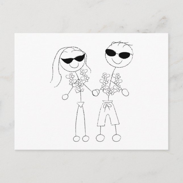 Beach Wedple Postkarte (Vorderseite)