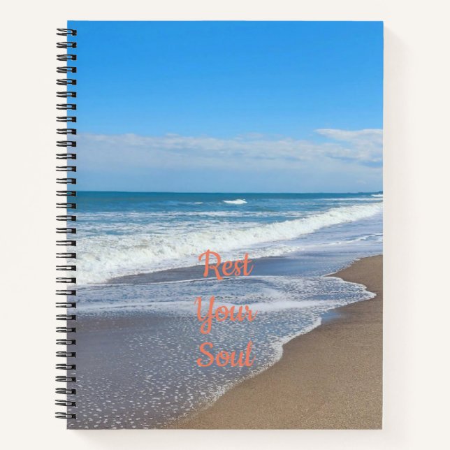 Beach Wellness-Center Thema mit Wellen Journal Spi Notizbuch (Vorderseite)