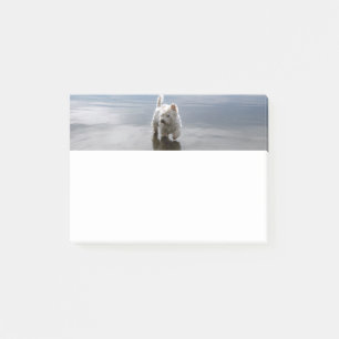 Beach Westie Reflection Stationery Postit Notes Post-it Klebezettel
