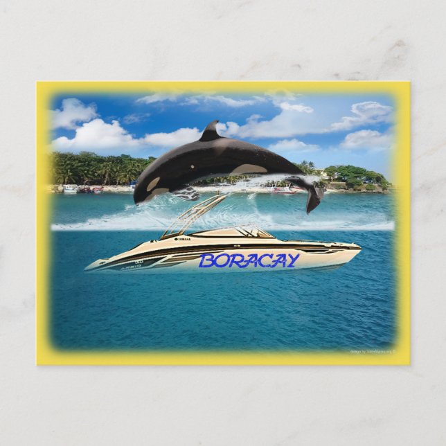 Beach Whale der Philippinen Postkarte (Vorderseite)