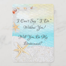 Beach White Sand wirst du meine Bridesmaid sein Einladung