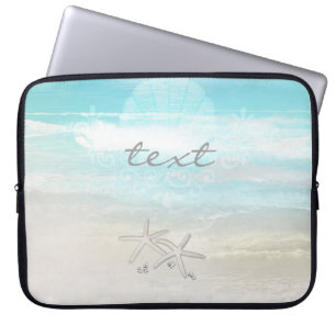 Beach White Starfish Eleganter Sommer-Chic Tropica Laptopschutzhülle