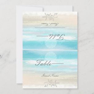Beach White Starfish Summer Wedding Tischnummern