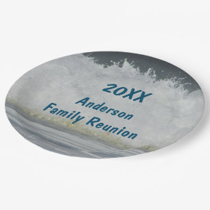 Beach Wiedersehen Family Ansammlung Ocean Waaside  Pappteller