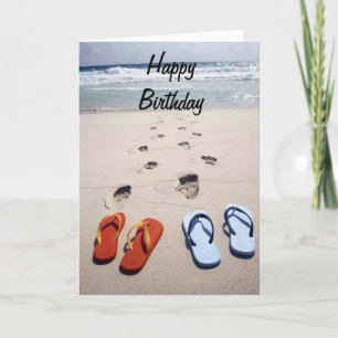 **BEACH WISHES** UND ALLES, WAS SIE AM GEBURTSTAG  KARTE