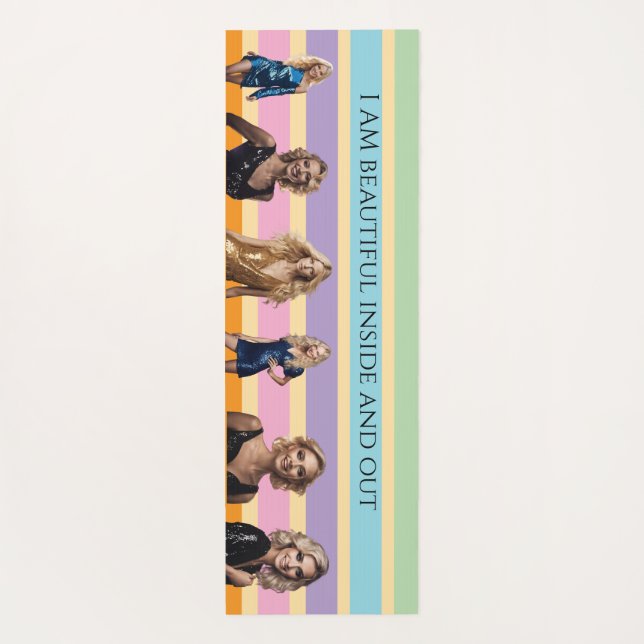 Beach Women Swimwear antistress fit yoga rainbow Yogamatte (Rückseite)