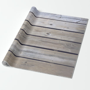 Beach Wood Planks Geschenkpapier