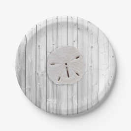 Beach Wood Sand Dollar Paper Teller