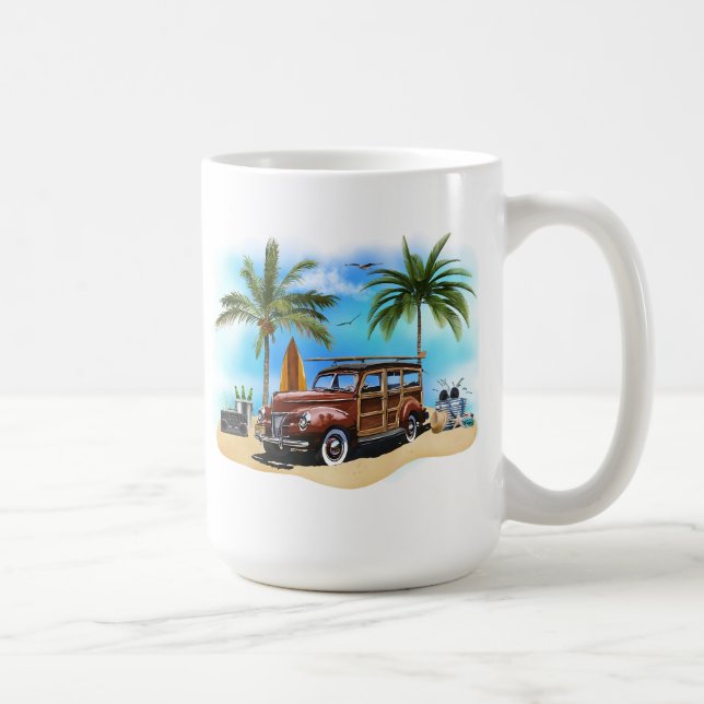 Beach Woody Wagon Tasse (Rechts)