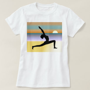 Beach Yoga 3/4 Sleeve Raglan Ladys Top