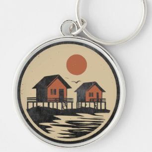 Beach Zuhause Schlüsselanhänger - Ferienhaus Schlü