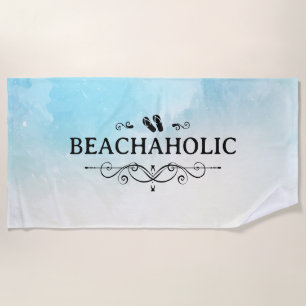 Beachaholic Wasserfarbe Strandtuch