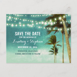 Beachaquamarine ombre Save the Date Postkarten