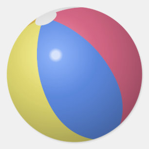 Beachball Blow Ball Runder Aufkleber