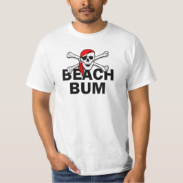 Beachbum Skull und Crossbones Pirate T-Shirt