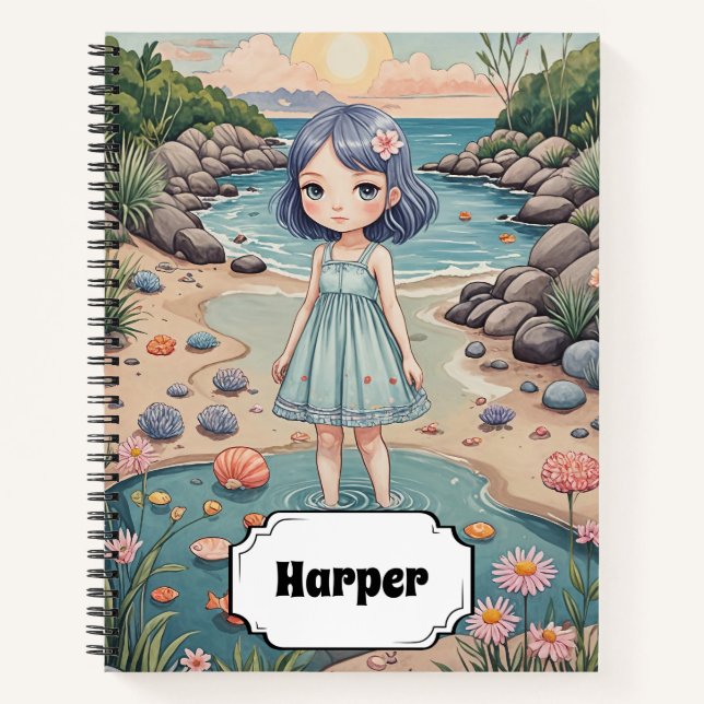 Beachcomber's Bliss Personalisiert Notizbuch (Vorderseite)