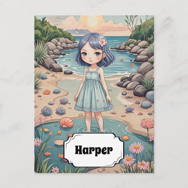 Beachcomber's Bliss Personalisiert Postkarte (Vorderseite)