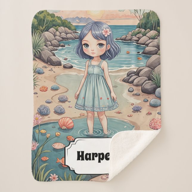 Beachcomber's Bliss Personalisiert Sherpadecke (Vorderseite)