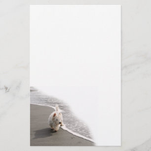 Beachcoming Westie Foto Stationery Briefpapier