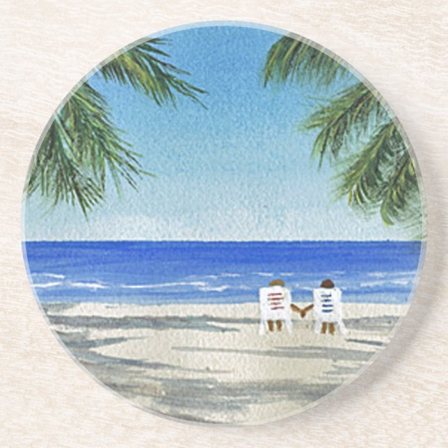 BeachCouple Z.jpg Getränkeuntersetzer (Vorne)