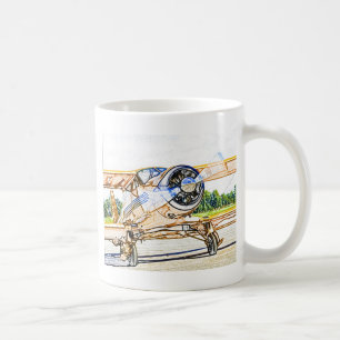 Beachcraft Staggerwing Vintage Flugzeuge Kaffeetasse