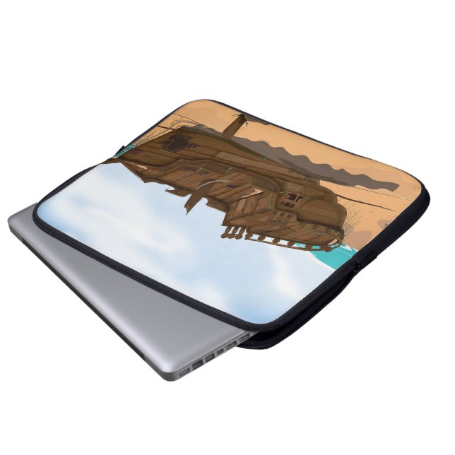 Beached Shipwreck Laptopschutzhülle (Vorne Knopf)