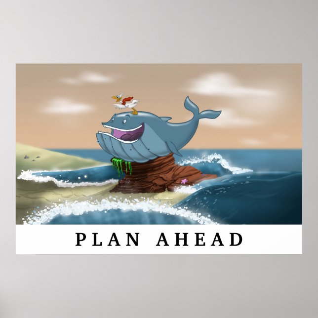 Beached Whale - Motivierend Poster (Vorne)