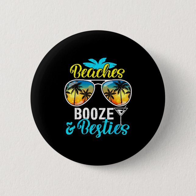 Beaches booze besties girls trip 2026 florida button (Vorderseite)
