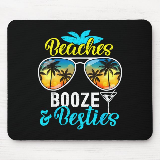 Beaches booze besties girls trip 2026 florida mousepad (Vorne)