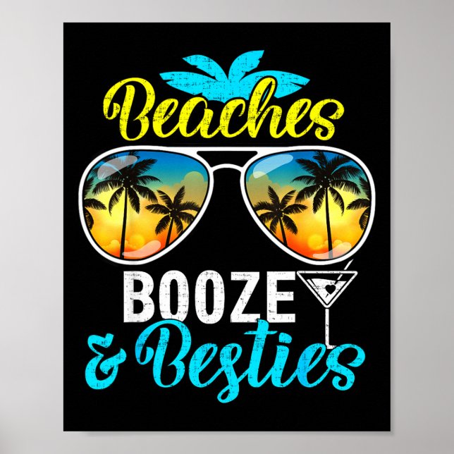 Beaches booze besties girls trip 2026 florida poster (Vorne)