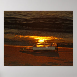 Beachflasche Poster