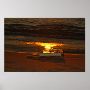 Beachflasche Poster