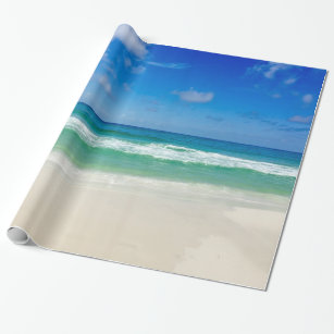 Beachfotografie Blauer Himmel mit Wellen Geschenkpapier