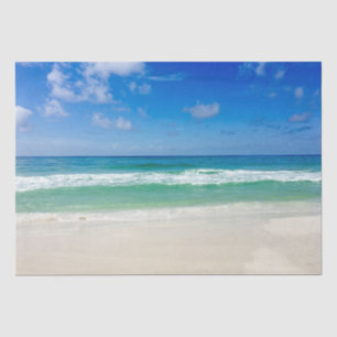 Beachfotografie Blauer Himmel mit Wellen Seidenpapier