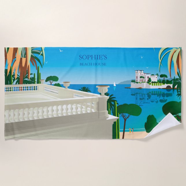 Beachhouse-Strandhandtuch Strandtuch (Vorderseite)