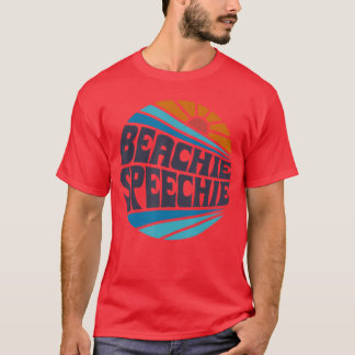 Beachie Speechie Speech Therapy Beach Retro Sommer T-Shirt
