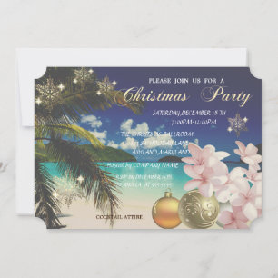 BeachPalm,Plumeria,Weihnachtsbälle Corporate Party Einladung