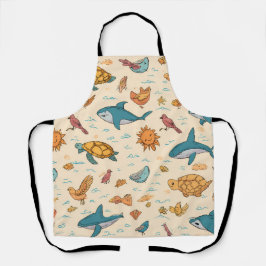 Beachside All-Over Print Apron Gift Schürze