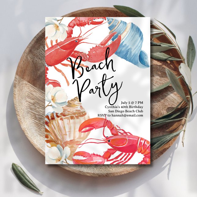 Beachside Party Einladung (Von Creator hochgeladen)