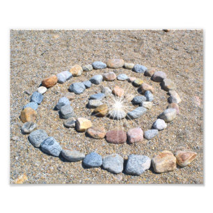 Beachspirale Foto Print